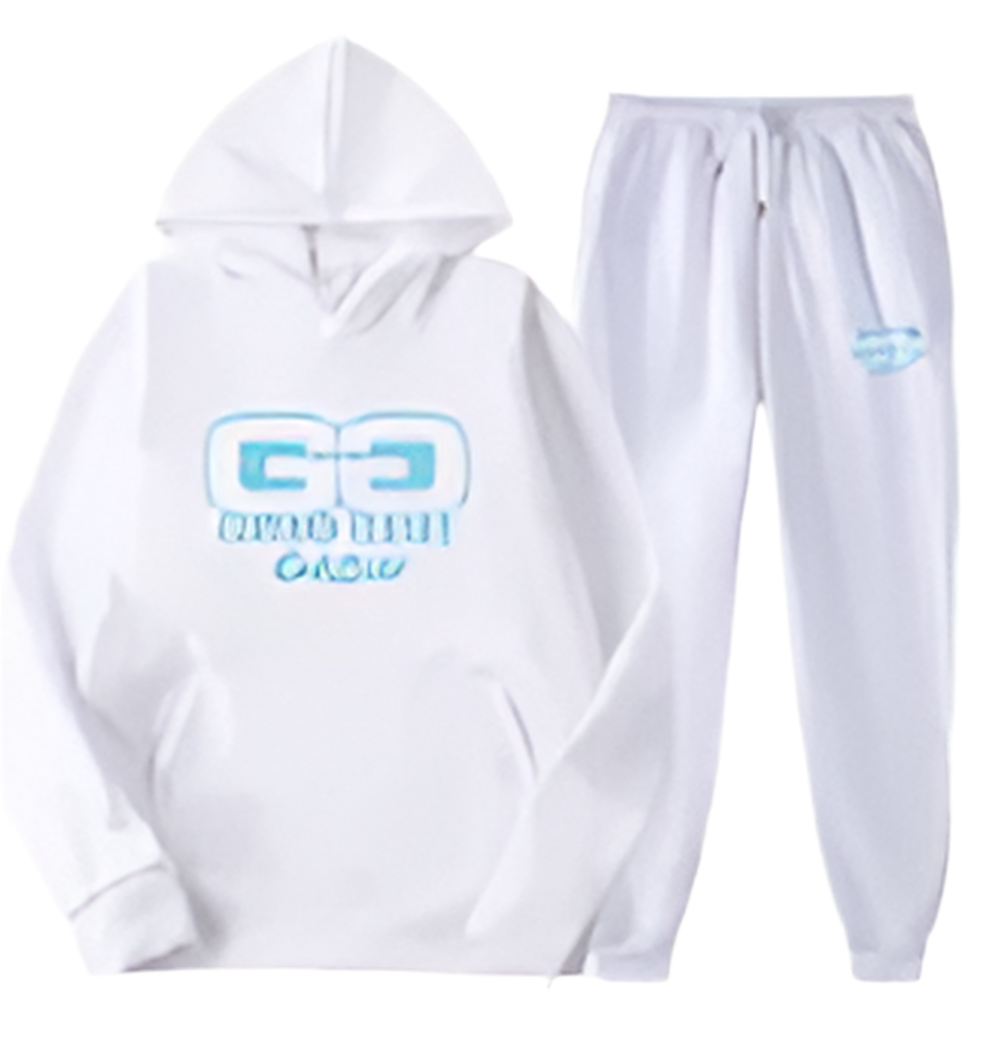 Grind Game White/Blue Jogger Set